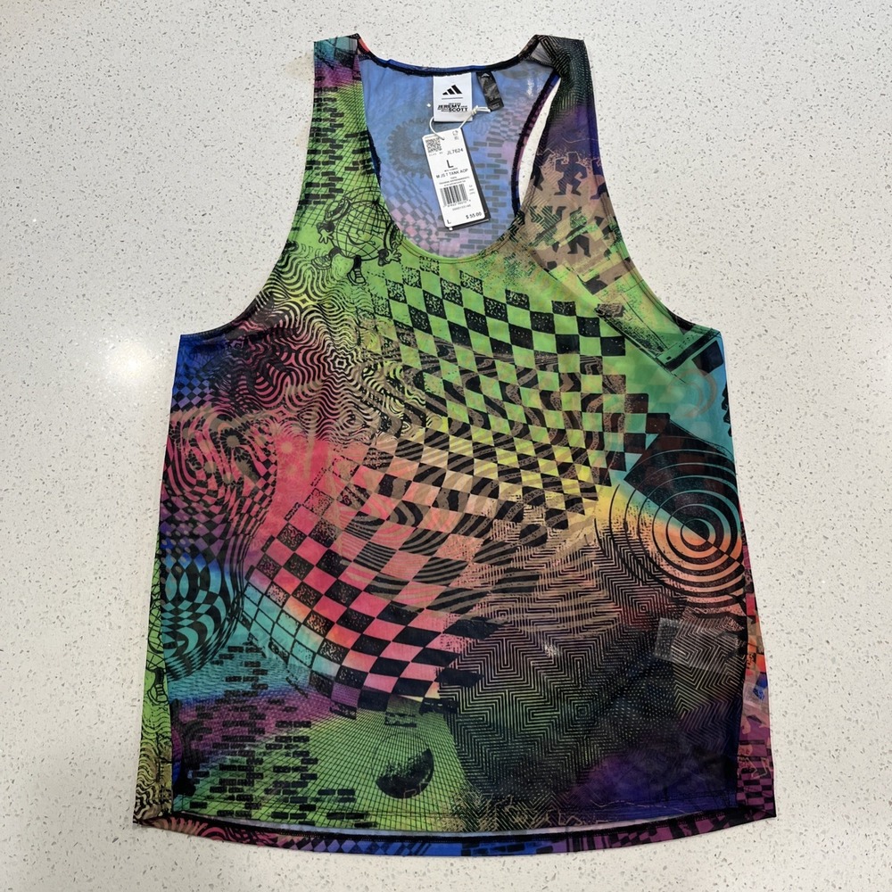 Adidas X Jeremy Scott Mesh Tank Top Psychedelic 90 Maximalist JL7624 Men L NWT